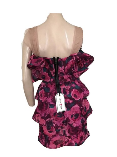 LANVIN H&M RARE PINK ROSE SILK TIER RUFFLE PARTY DRESS UK 14 EU 40 MEDIUM BNWT - Picture 9 of 14