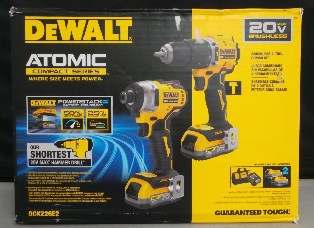 DeWALT DCK226E2 20V MAX Li-Ion Cordless Tool Combo Kit w/ Ah