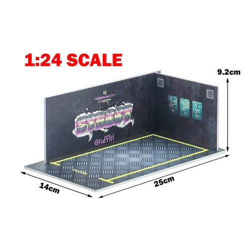 1:24 Scale Car Garage Model Parking Lot For Model Car Display - Picture 2 of 2