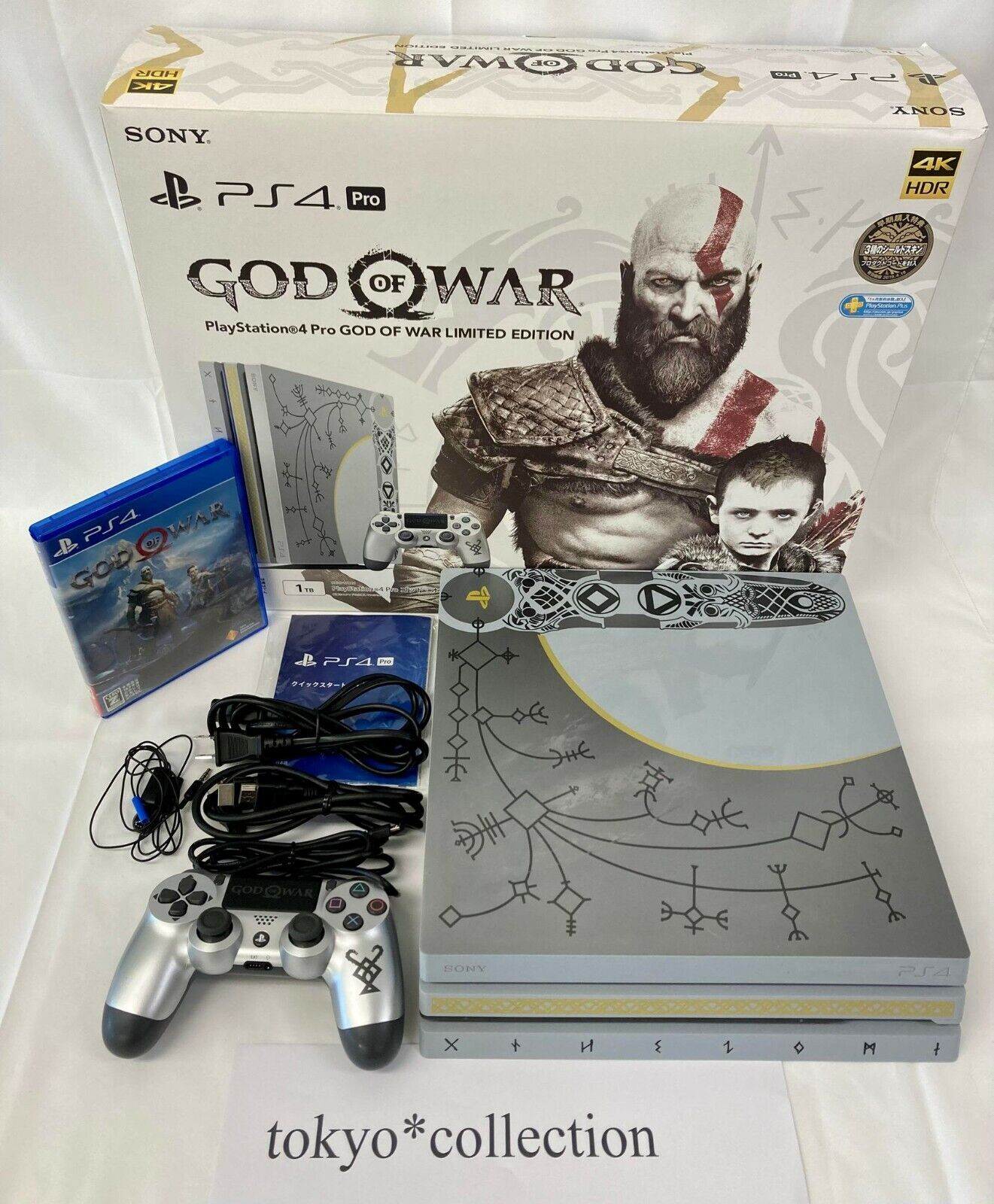 Sony PlayStation 4 PS4 Pro 1TB God Of War Limited Edition Game Console ...