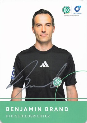 Benjamin Brand UH DFB Schiedsrichter original signiert Autogrammkarte 3649 G