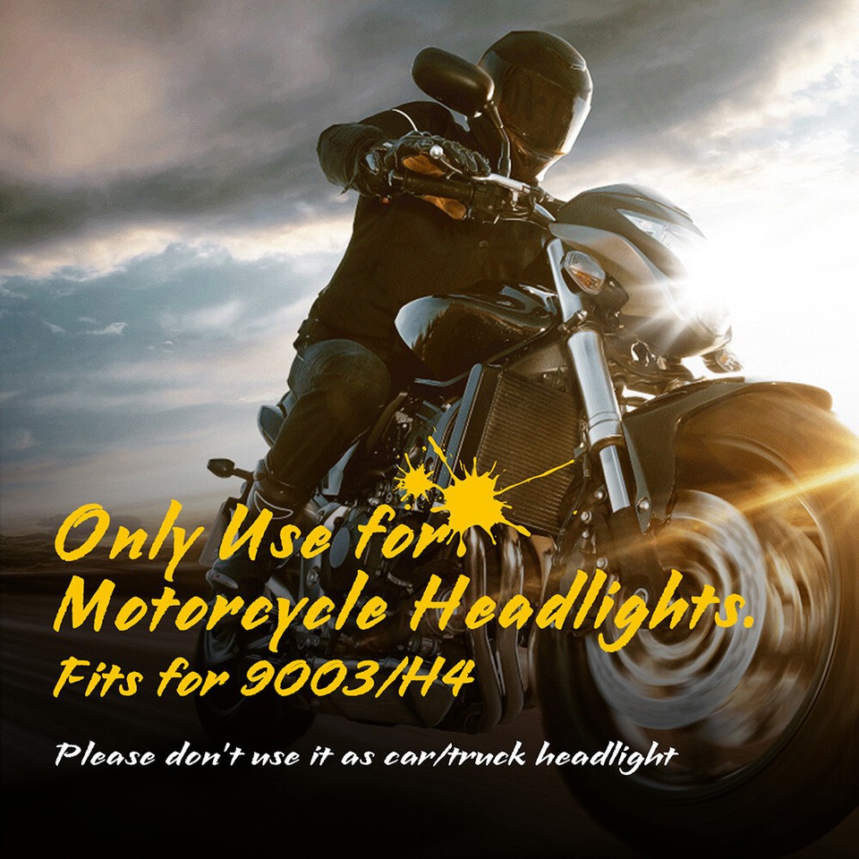 AUXITO H4 HB2 9003 Motorcycle LED Headlight Kit Hi/Lo Beam Power Bulb