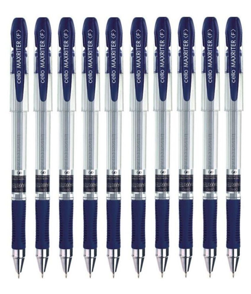 10 x Cello Maxriter Ball Pen Blue Smooth Writing India
