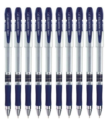 10 x Cello Maxriter  Ball Pen Blue 0.5mm Smooth Writing - India