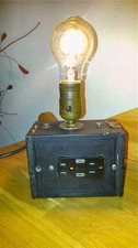 Brownie Kodak Box Camera Lamp w/ USB Charging Outlets