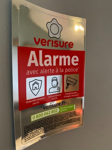 Lot De 3 Autocollants Verisure 2026 - 15x9.5 Cm - Alarme - Neuf