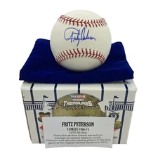 Tri-Star Hidden Treasures FRITZ PETERSON Yanks Auto Baseball w/ Tri-Star COA MIB