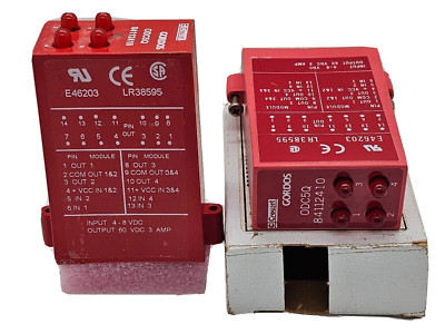 Crouzet Gordos ODC5Q Output Module, 84112410, 12-Pin, 4-Channel ( Lot of 2 ) NEW