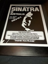 Frank Sinatra Rare Original Australia  Tour Promo Poster  Ad Framed!