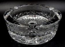 VINTAGE ROGAŠKA HEAVYWEIGHT GALLIA CRYSTAL GLASS 3 POSITION ASHTRAY
