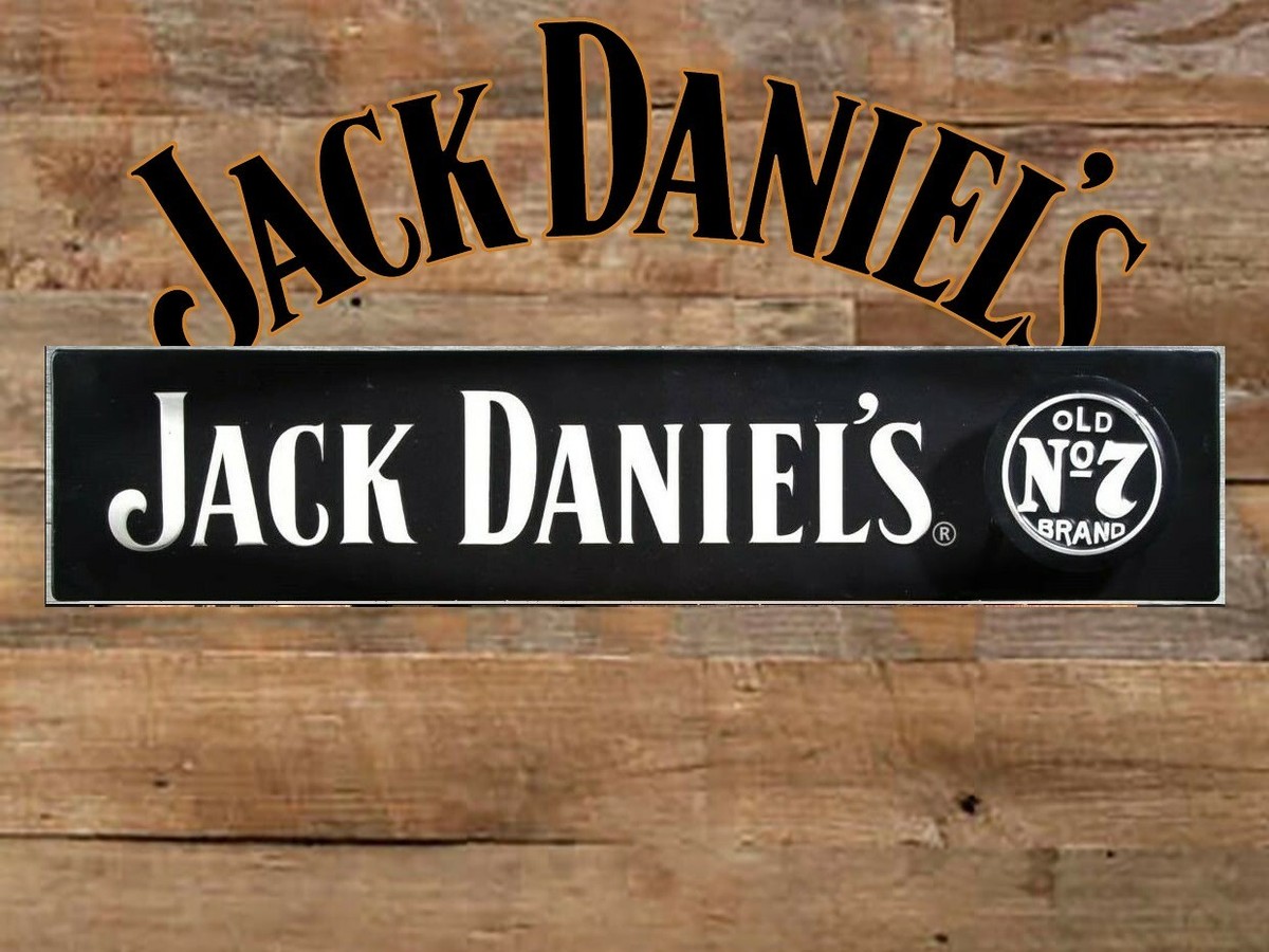 Jack Daniels Old No. 7 Brand Embossed Tin Metal Sign - 3D
