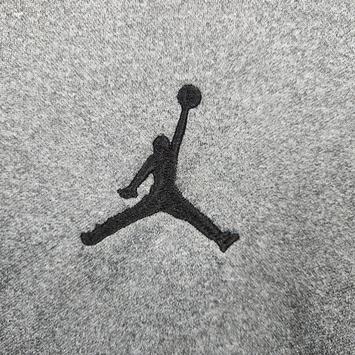 NIKE AIR JORDAN Hoodie Sweatshirt Embroidered Logo Dri-Fit Boys Gray SZ M 10/12 - Picture 2 of 8