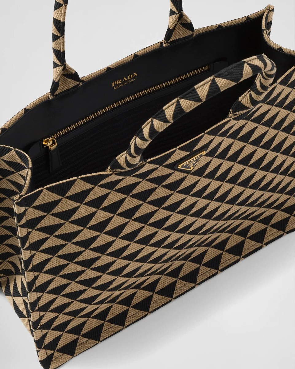 Check Out Prada's Symbole New Jacquard Fabric Bag - BAGAHOLICBOY