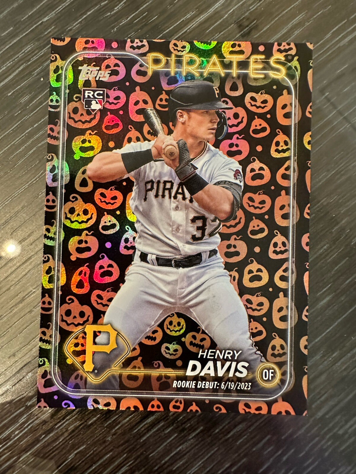 2024 Topps Update Henry Davis Rookie Debut #US162 Jack O'Lantern SP Pirates RC