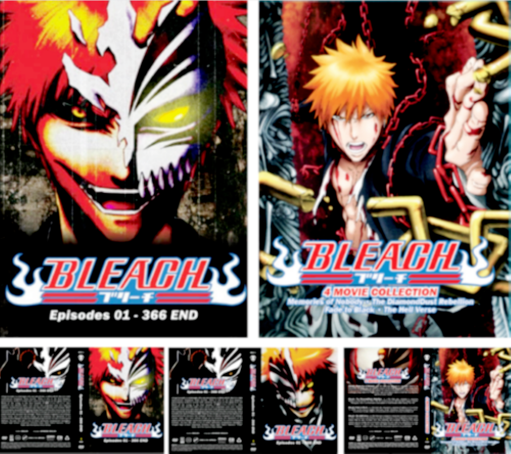 DVD Bleach Complete Series Vol 1-366 + Movie English Dub & Sub +