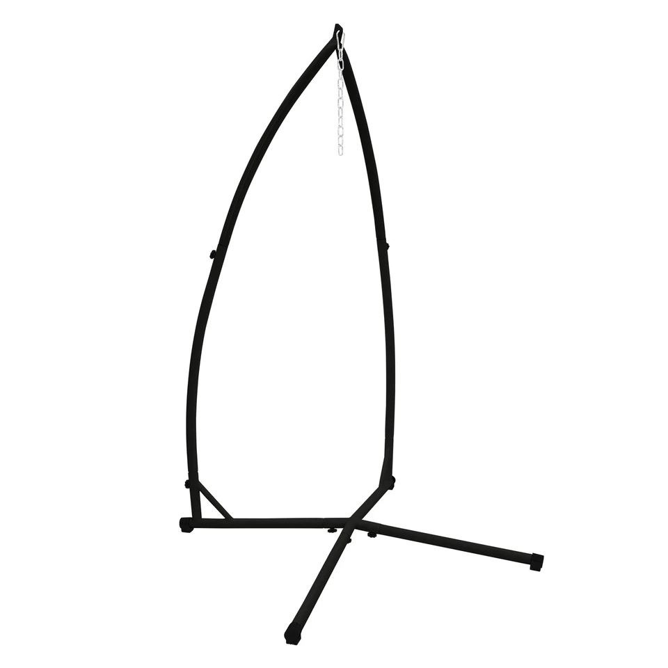 Columpio hamaca colgante con soporte azul/verde 208cm exterior o interior jardín - Imagen 3 de 4