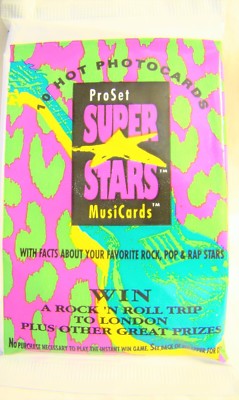 Vintage Retro 80 s 90 s ProSet Super Stars MusiCards Music Cards 1 Pack Unopened