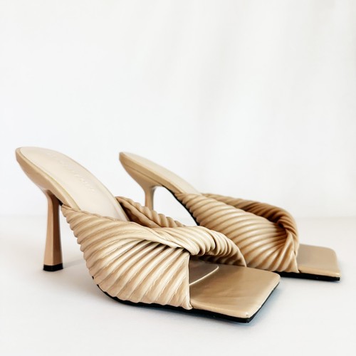 NEW Princess Polly Cortes Heels Sandstone Nude Square Toe Size 8 Y2K Party - Picture 2 of 12