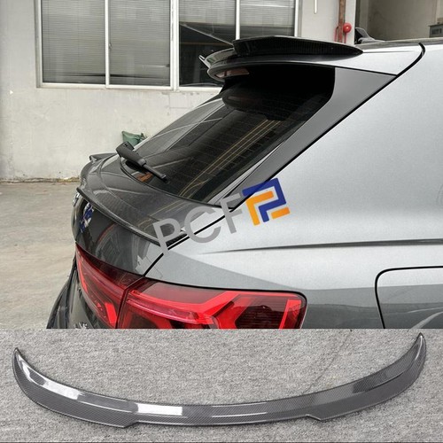 For Audi Q3 SUV 2019-24 Real Carbon Fiber Rear Tail Trunk Spoiler Wing Lip Trim - Picture 2 of 12