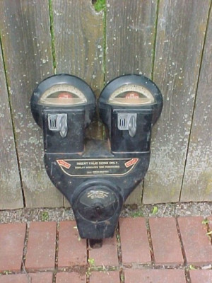 アメリカNYレトロ Duncan Meter 式駐車メーター 1960s DUNCAN DOUBLE HEAD PARKING METER MECHANICAL CLOCKS WORKS 25