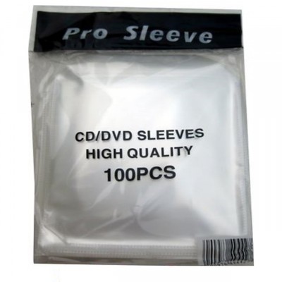 100 SLEEVE FOLIEN MIT LASCHE HÜLLEN CD DVD BLURAY SLEEVES 1 FACH HÜLLE BOX 1er