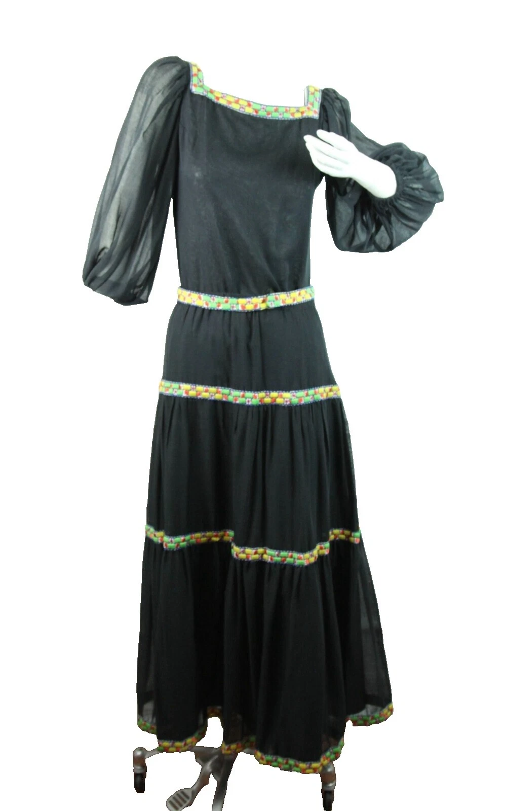 Vestidos Vintage informal de poliéster Hippy para Mujeres