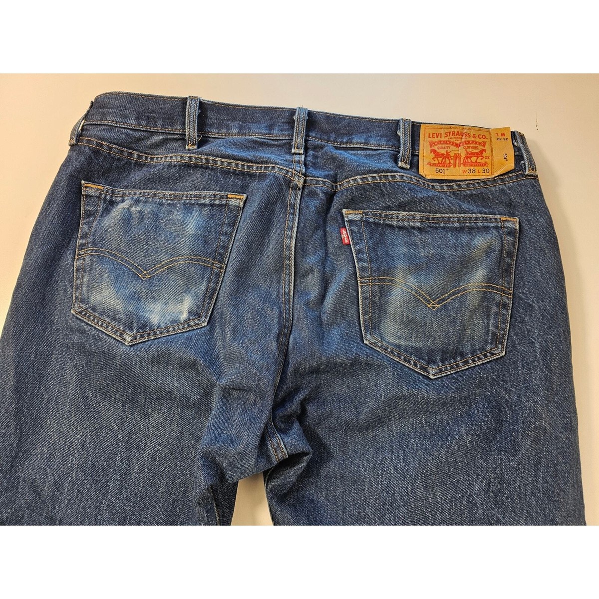 Levis original 501 38x30 waterless vintage fade jeans casual