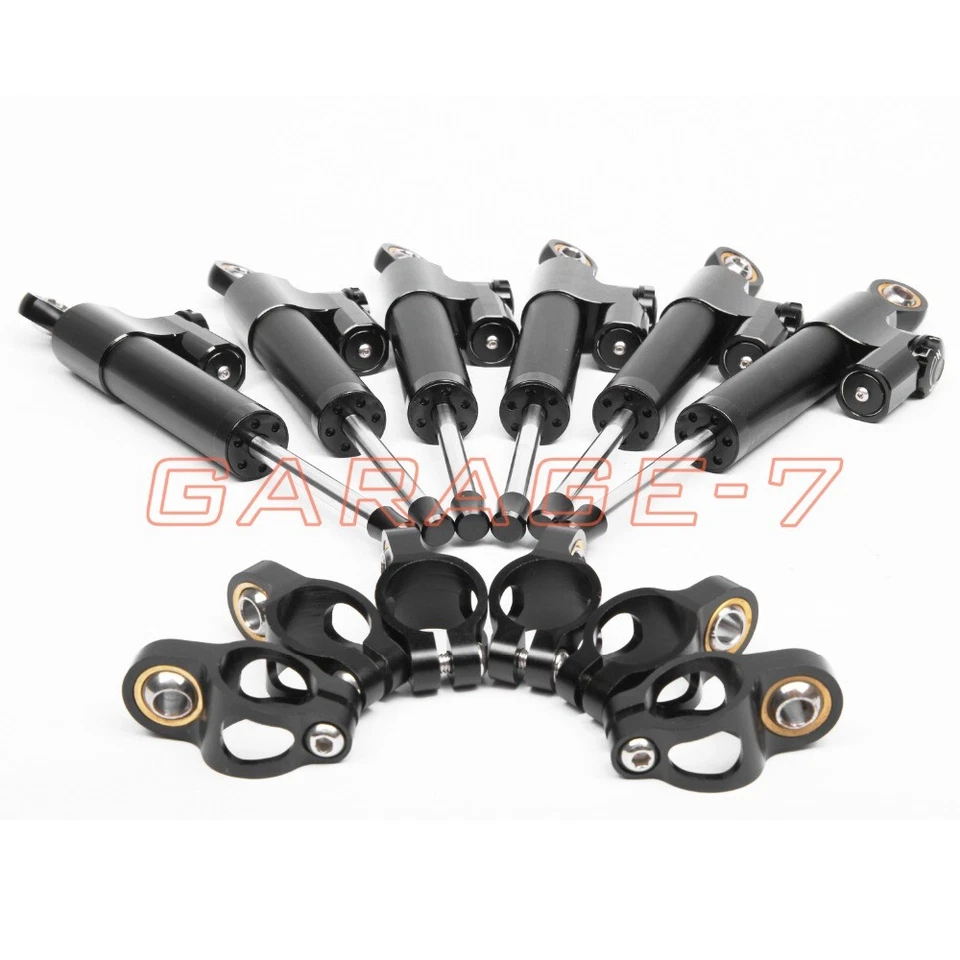 Amortiguador de dirección negro universal estabilizador control de seguridad invertido lineal CNC Foto 2 de 4