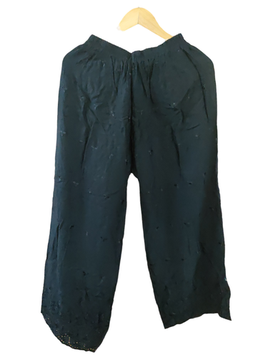 @ Cotton Reyon Regular Fit Palazzo Pant Black Color For Wonem G438 - Picture 2 of 6