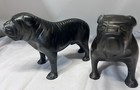 Pair Bronze Bull Mastiff Dogs