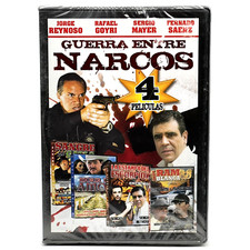 Guerra Entre Narcos: 4 Peliculas. DVD. Jorge Reynoso, Rafael Goyri, Sergio Mayer