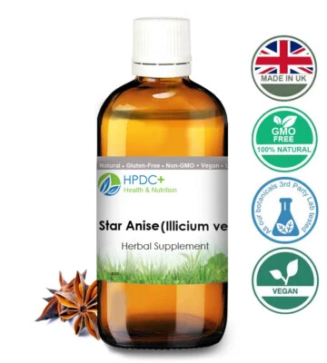 HPDC+ Whole Star Anise Tincture Natural Extract Suramin Shikimic Acid flavonoids