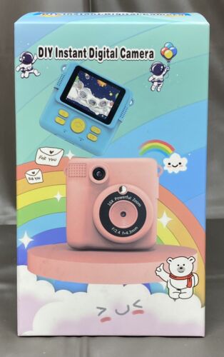 DIY Instant Digital Camera Children’s White 16X Zoom