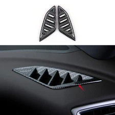 Fit for Mazda3 Axela Carbon fiber color AC Air Conditioning Dashboard Vent Cover