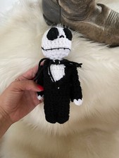 Jack Skellington Nightmare Before Christmas Handmade Crochet Figurine Knit Doll