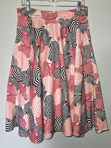 Voodoo Vixen Full Circle XL Skirt Umbrella Pin Up Rockabilly Cotton Blend - 第 1/18 張圖片