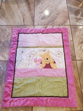 Disney Winnie The Pooh Piglet Pink Floral Butterfly Plush Baby Security Blanket