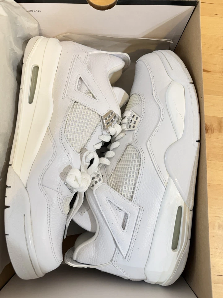 Nike Air Jordan 4 Retro Pure Money 2006 para hombre talla 12 (308497-102) como nuevas Foto 2 de 4