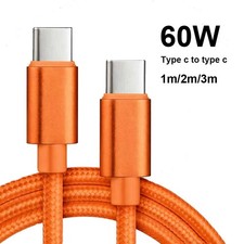 USB-C to USB C Type-C Fast Charging Data SYNC Charger Cable Cord 3/6/10FT