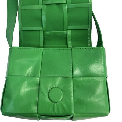Bottega Veneta Intrecciato Mini Cassette Crossbody Bag Parakeet