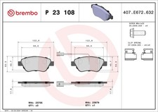 BREMBO Bremsbelagsatz Scheibenbremse PRIME P 23 108 für FIAT 500 DOBLO FIORINO