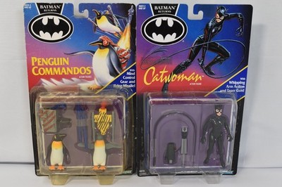 Vintage Batman Returns PENGUIN COMMANDOS and CATWOMAN Kenner 1991 READ DESC!!!