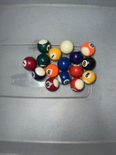 16 Piece Mini Billiard Pool Balls 1” Small Pool Ball Set Full Set Pool Table
