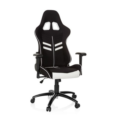 Gaming Stuhl Bürostuhl Kunstleder Armlehnen Stoff LEAGUE PRO I hjh OFFICE