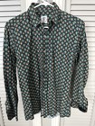 Mumy Room Madrid Punk Rock Rocker Line Long Sleeve Green Geometric Print Shirt M