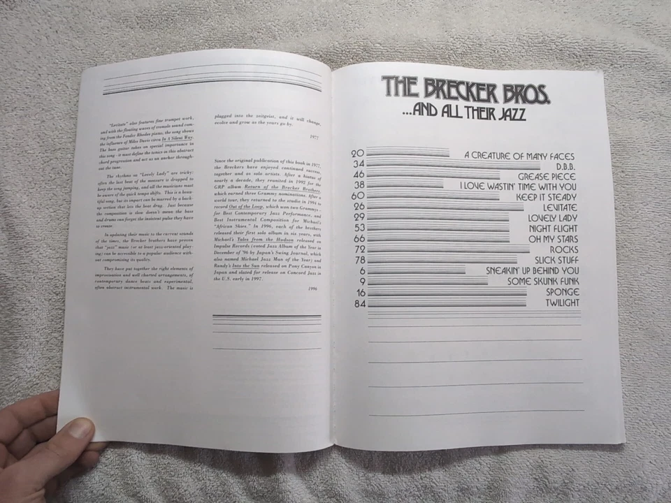 The Brecker Bros And All Their Jazz Songbook Trumpet Tenor Sax Sneakin Sponge - Image 3 of 4