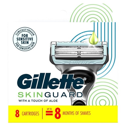 Neue Gillette SkinGuard Rasierklingen-Nachfüllpackungen für Herren, 8 Stück - Bild 2 von 11