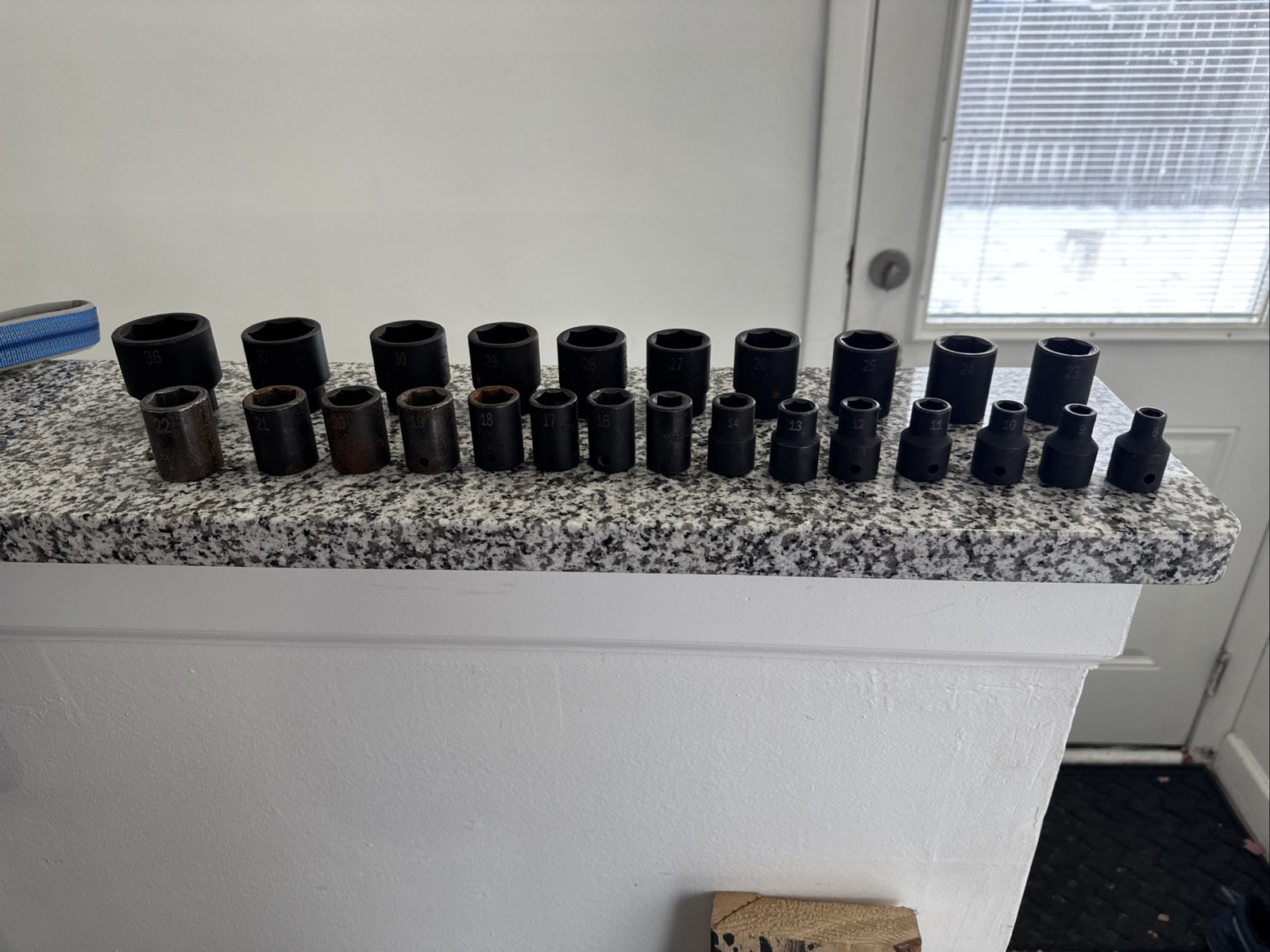 SK Tools 4037 - 25 Piece 1/2" Dr 6 Pt Shallow Metric Impact Socket Set USA MADE