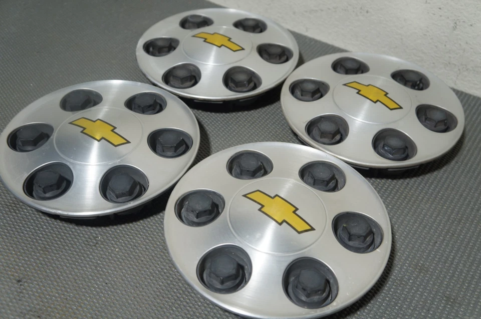 Juego de tapacubos centrales de rueda Chevrolet Silverado Tahoe Avalanche 2007-2014 9596341 Foto 2 de 3