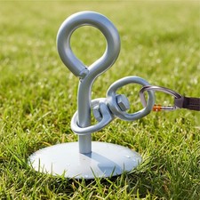 24 Inch Dog Tie Out Stake Spiral Ground Anchor for Leash Lead and Hook